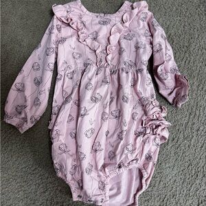 Ruffle Butts Pink Floral Bodysuit